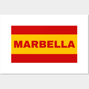 Marbella City in Spanish Flag Colors Posters and Art